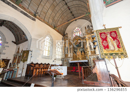 Roscoff cathedral, finistere, brittany, france, interiors Roscoff cathedral, finistere, brittany, france, interiors 136296855