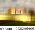Rare photograph of a landscape during a cloudy evening in Europe. 136296906