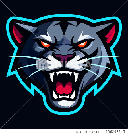 puma head mascot logo design vector template puma head mascot logo design vector template 136297245