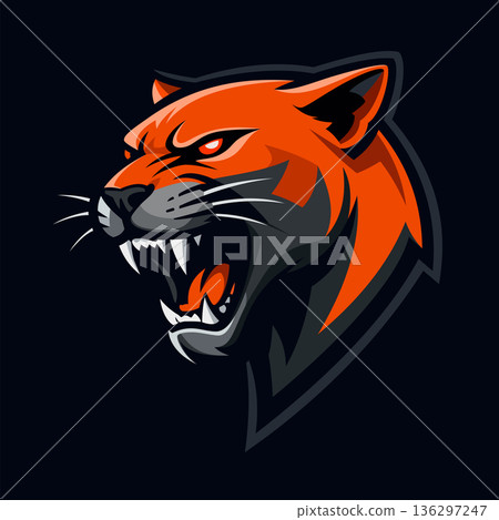 puma head mascot logo design vector template puma head mascot logo design vector template 136297247
