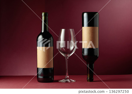Red wine on a dark red background. Red wine on a dark red background. 136297250