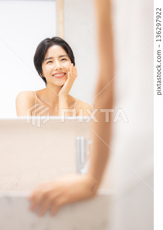 Young women's skin care 136297922