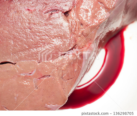 Raw Beef liver background and texture. Raw Beef liver background and texture. 136298705