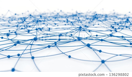 數位網路抽象背景，藍色，IT通信，大數據，商業概念素材 136298802