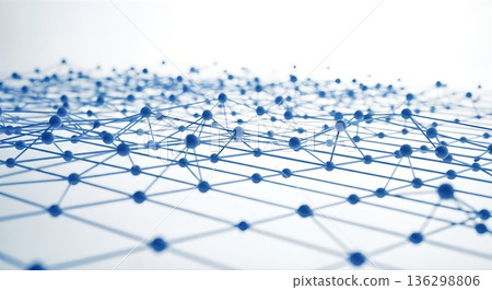 數位網路抽象背景藍點線插圖連結IT通訊業務背景資料 136298806