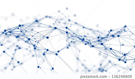 網路和IT業務的抽象數位背景。技術和數據通訊的概念圖 136298809