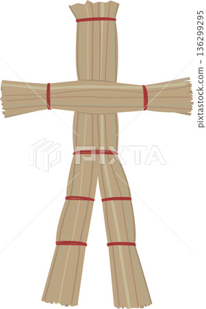 正面朝向的稻草人偶插圖 136299295