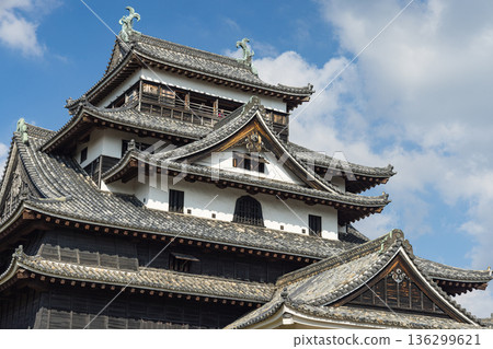 The remaining castle tower of Matsue Castle, a national treasure, is located in Tonomachi, Matsue City, Shimane Prefecture, Japan The remaining castle tower of Matsue Castle, a national treasure, is located in Tonomachi, Matsue City, Shimane Prefecture, Japan 136299621