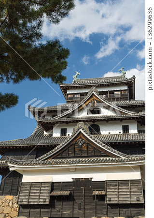 松江城現存的天守閣是日本國寶,位於島根縣松江市戶町。 松江城現存的天守閣是日本國寶,位於島根縣松江市戶町。 136299636