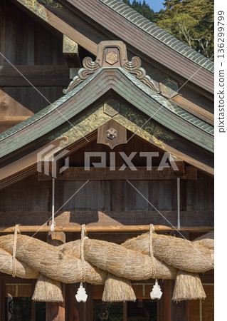 日本島根縣出雲市大社町出雲大社神社的參拜殿 136299799