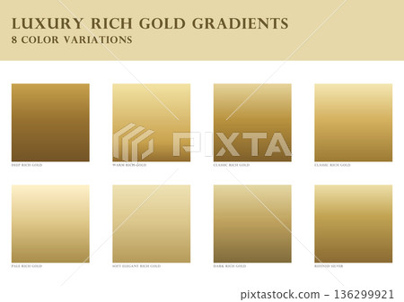 Luxurious gold gradient background 8 color variation set Luxurious gold gradient background 8 color variation set 136299921