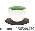 Illustration of hot Japanese tea without steam 136300839