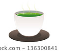 Illustration of warm Japanese tea 136300841