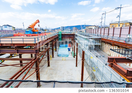 大阪府枚方市新名神高速公路枚方隧道西側施工現場 大阪府枚方市新名神高速公路枚方隧道西側施工現場 136301034