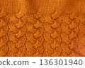 Cable Knit Fabric wool sweater background 136301940