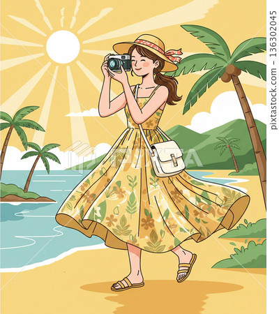 女人在度假 136302045