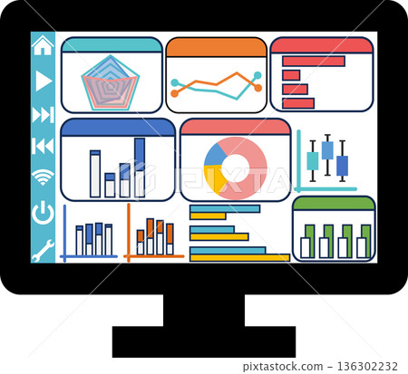 Graph graphic illustration (PC/PC) Graph graphic illustration (PC/PC) 136302232