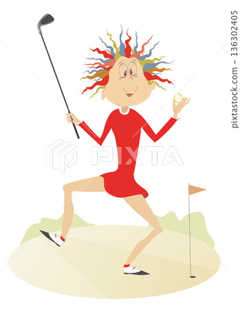 golf, golfer, vector 136302405
