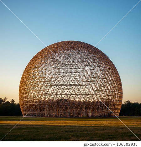 穹頂形建築，有格子結構 136302933