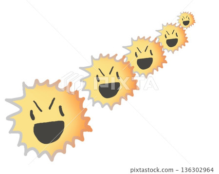 Illustration of many viruses lined up Illustration of many viruses lined up 136302964