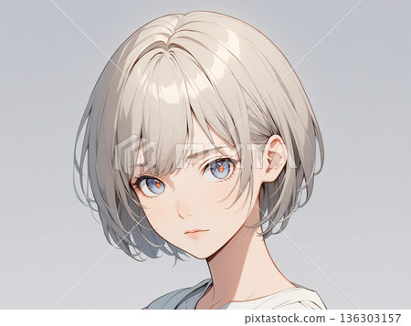 可愛女孩的表情 136303157