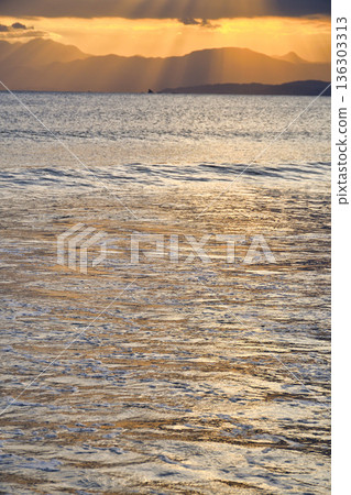 江之島片瀨西濱海灘的夜景（神奈川縣藤澤市） 136303313