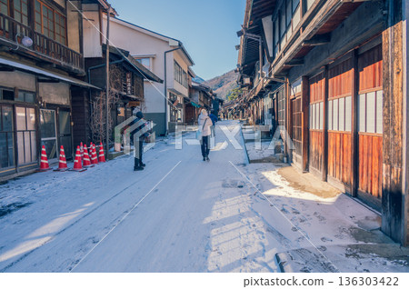 【奈賴宿】雪景如畫的驛站小鎮【木曾路】 136303422