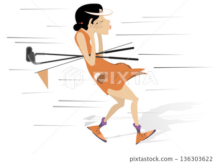 golf, golfer, woman 136303622