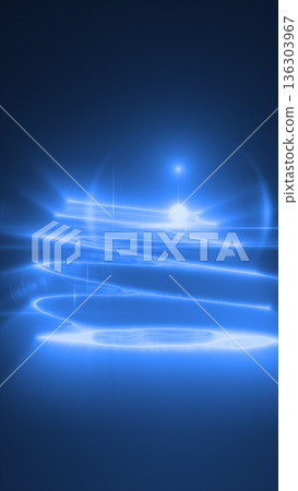 Smooth flowing blue light waves sweeping across a glowing futuristic surface Smooth flowing blue light waves sweeping across a glowing futuristic surface 136303967