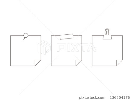 Memo illustration set Memo illustration set 136304176