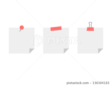 Memo illustration set Memo illustration set 136304183