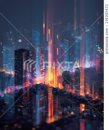 Digital economy growth visualized through AI Digital economy growth visualized through AI 136305472