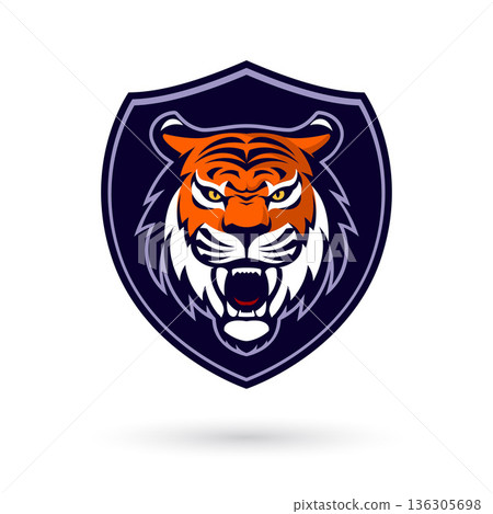 Tiger Mascot Logo Tiger Mascot Logo 136305698