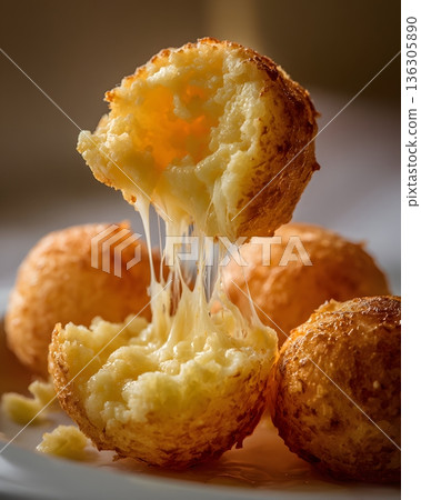 pao de queijo cheese pull macro photography pao de queijo cheese pull macro photography 136305890