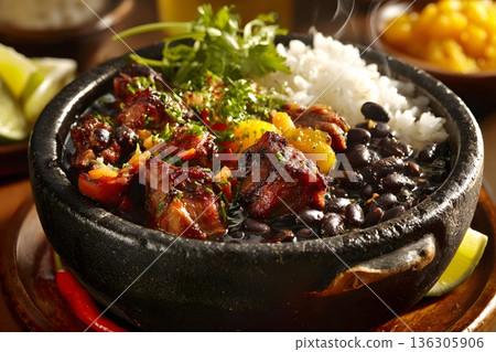 feijoada brazilian cuisine editorial food shot feijoada brazilian cuisine editorial food shot 136305906