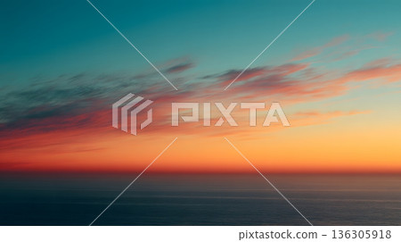 sunset sky gradient over atlantic ocean sunset sky gradient over atlantic ocean 136305918