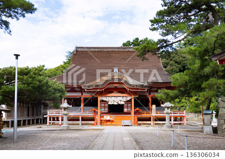 Hinomisaki Shrine, worship hall, Nichingu Shrine Hinomisaki Shrine, worship hall, Nichingu Shrine 136306034