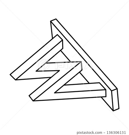 Impossible shapes. Web design elements. Optical illusion objects. Line design. Geometric figures. Op art. Impossible shapes. Web design elements. Optical illusion objects. Line design. Geometric figures. Op art. 136306131