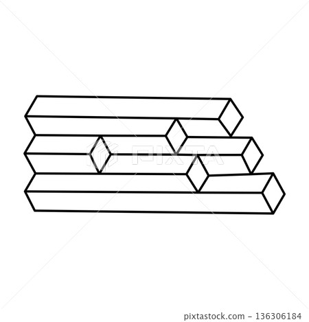 Optical illusion shape, unreal geometric object vector. Impossible figure. Sacred geometry. Optical illusion shape, unreal geometric object vector. Impossible figure. Sacred geometry. 136306184