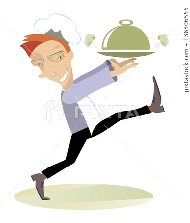 cook, vector, man 136306555