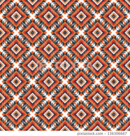ethnic seamless pattern with aztec ornament. vector illustration. 136306667