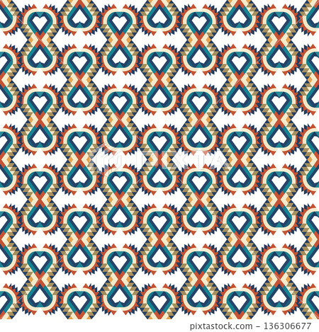 ethnic seamless pattern with aztec ornament. vector illustration. 136306677