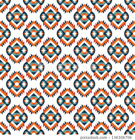 ethnic seamless pattern with aztec ornament. vector illustration. ethnic seamless pattern with aztec ornament. vector illustration. 136306706