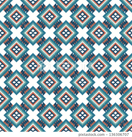 ethnic seamless pattern with aztec ornament. vector illustration. ethnic seamless pattern with aztec ornament. vector illustration. 136306707