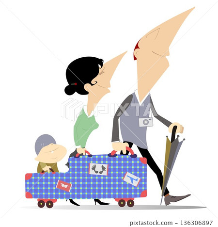 family, travel, vector 136306897