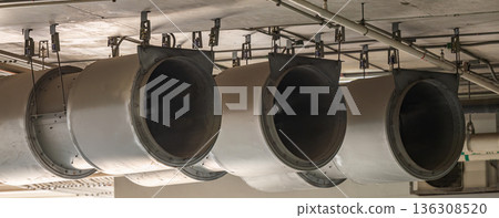 Fan in modern building Parking in door. 136308520