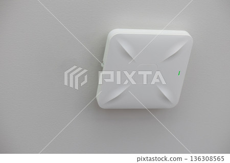 wireless router for network, hang on the ceiling. world wide network technology 136308565