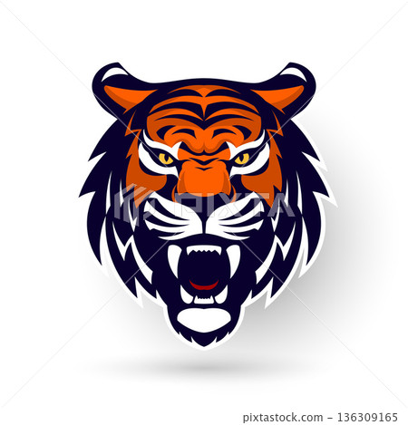 Tiger Mascot Logo Tiger Mascot Logo 136309165