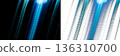 Abstract blue vertical light streaks with depth isolated on transparent background for technology data and futuristic design 136310700