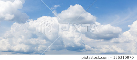 Panoramic blue sky background photography Panoramic blue sky background photography 136310970